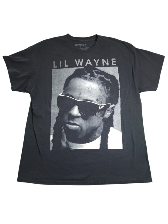 Lil Wayne Other - Lil Wayne Black Graphic Tee – Icon Portrait Short Sleeve